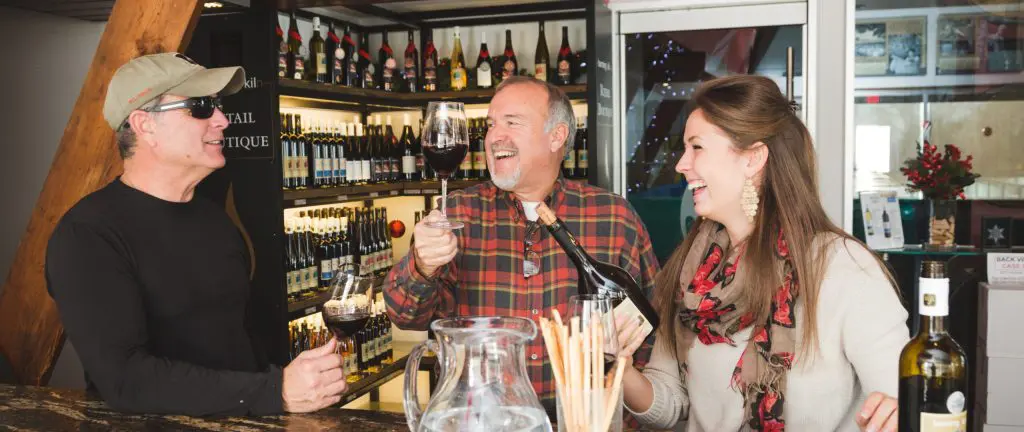 People tasting Wine