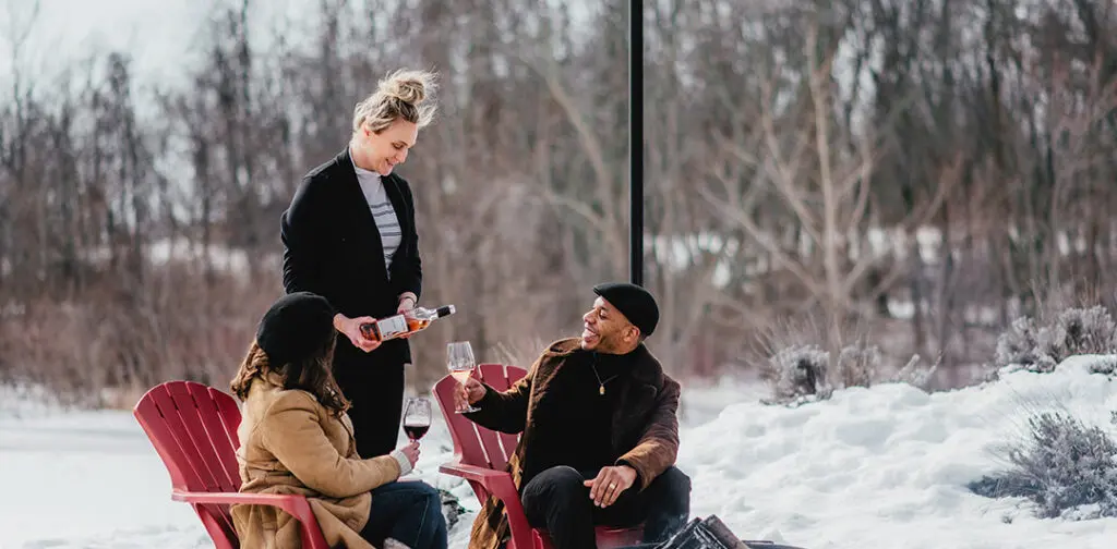 people wine winter