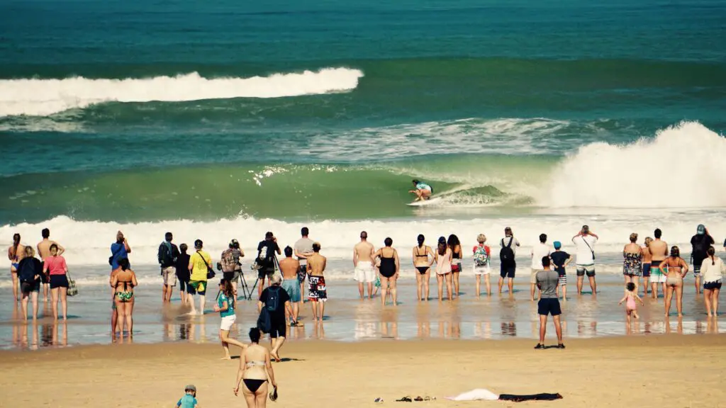 Beach with Crowd