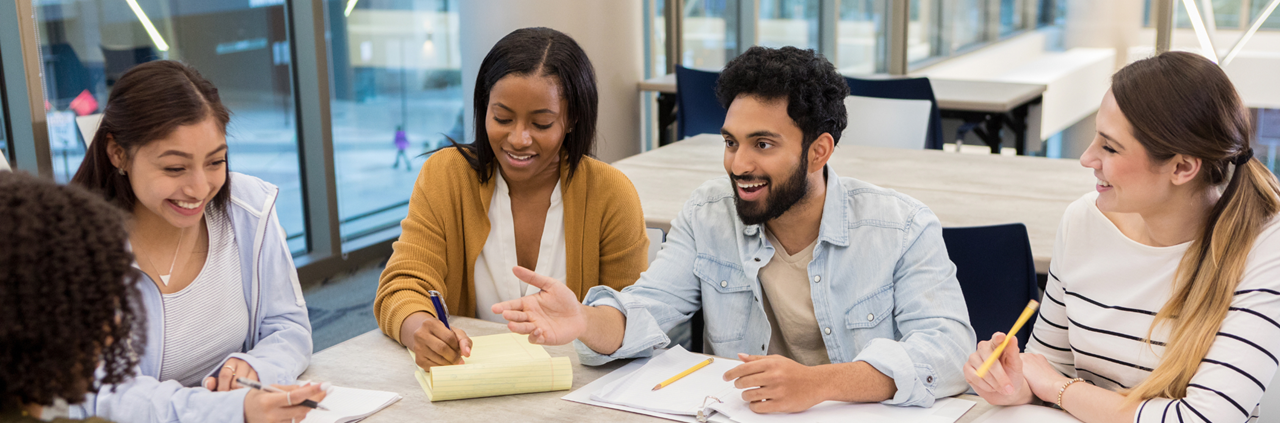 Stock photo of English as a Second Language group, newcomers.