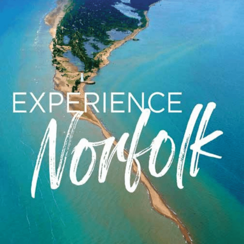 The image of long point from above as seen on the cover of the guide